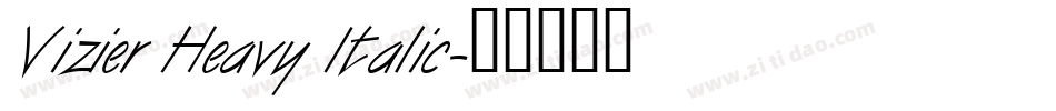 Vizier Heavy Italic字体转换